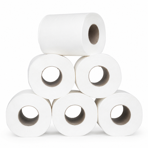 Papírové ručníky v roli, pr. 13,5 cm, návin 75 m, bílá, 100% celuóza