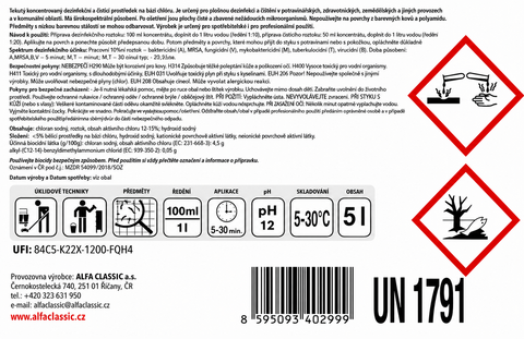 D03, Stop Bakter Premium s vůní, dezinfekce povrchů