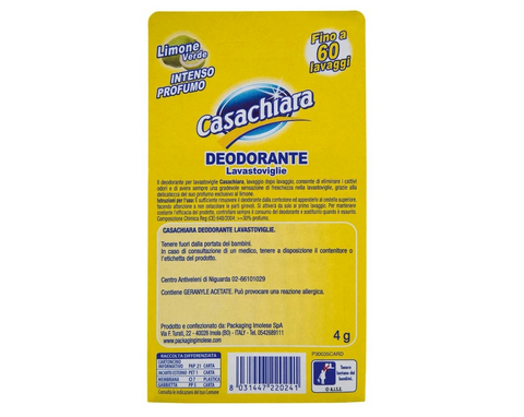 CASACHIARA DEODORANTE LAVASTOVIGLIE limone verde osvěžovač myčky