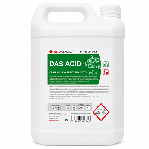 G08 DAS ACID, Odstraňuje vápenaté nečistoty, pro ruční mytí podlah, se svěží vůní