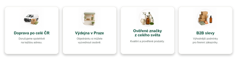 Výhody nákupu: Doprava po celé ČR, výdejna v Praze, ověřené značky z celého světa, B2B slevy
