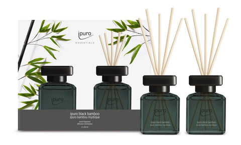Aroma difuzér, Black bamboo ESSENTIALS, Dárkový set