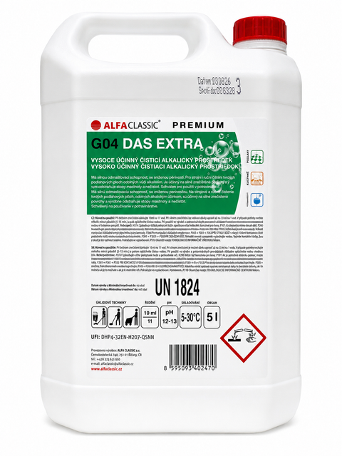 G04 DAS EXTRA PREMIUM, Vysoce účinný čistící alkalický prostředek