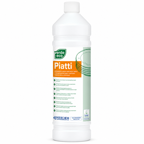 Prostředek na ruční mytí nádobí, VERDE ECO PIATTI