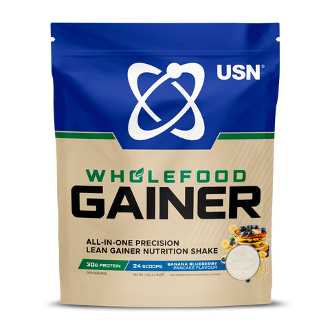 All-In-One Wholefood Gainer, banánovo borůvková palačinka